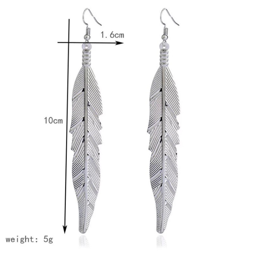 HP! NEW!💙💎LONG! FEATHER EARRINGS!💎💙BIG! LIGHT! - Picture 3 of 4
